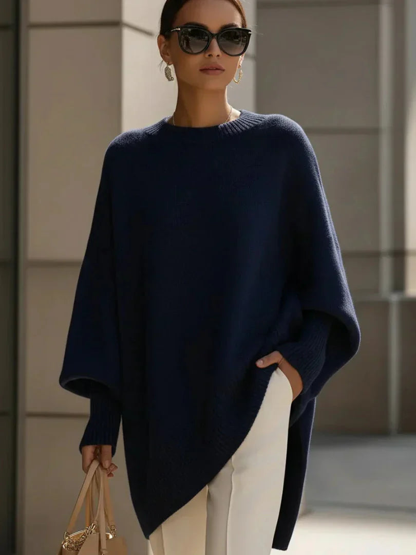 Mona | Poncho pull douillet moyen