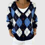 Azélie | Cardigan Motif Losanges