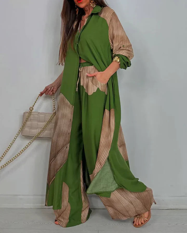 Elwira – Ensemble d'été deux pièces en tissu léger