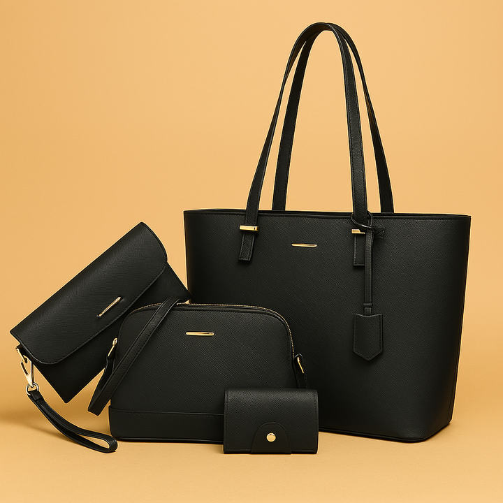 Eleonora - Ensemble 3 pièces : sac à main et sac bandoulière en cuir