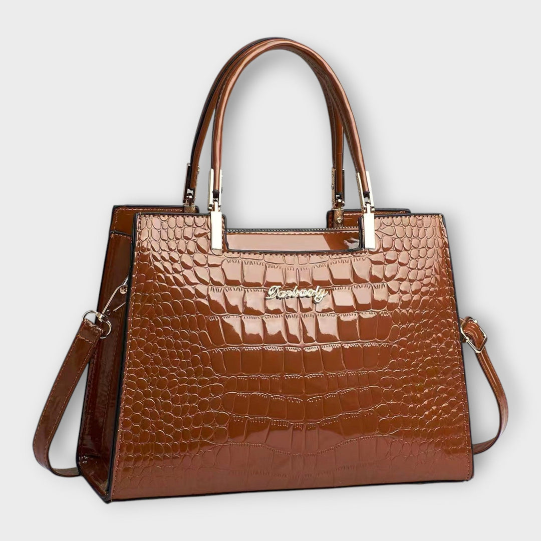 Ivalyne – Sac à main texture crocodile