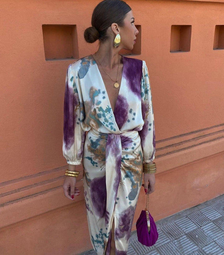 Valérie | Robe élégante à encolure en V