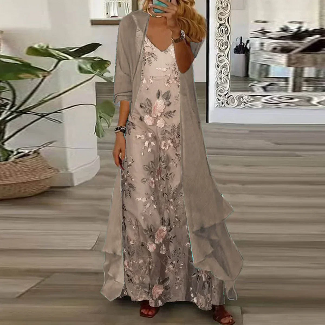 Klarysa – Robe longue avec une veste légère