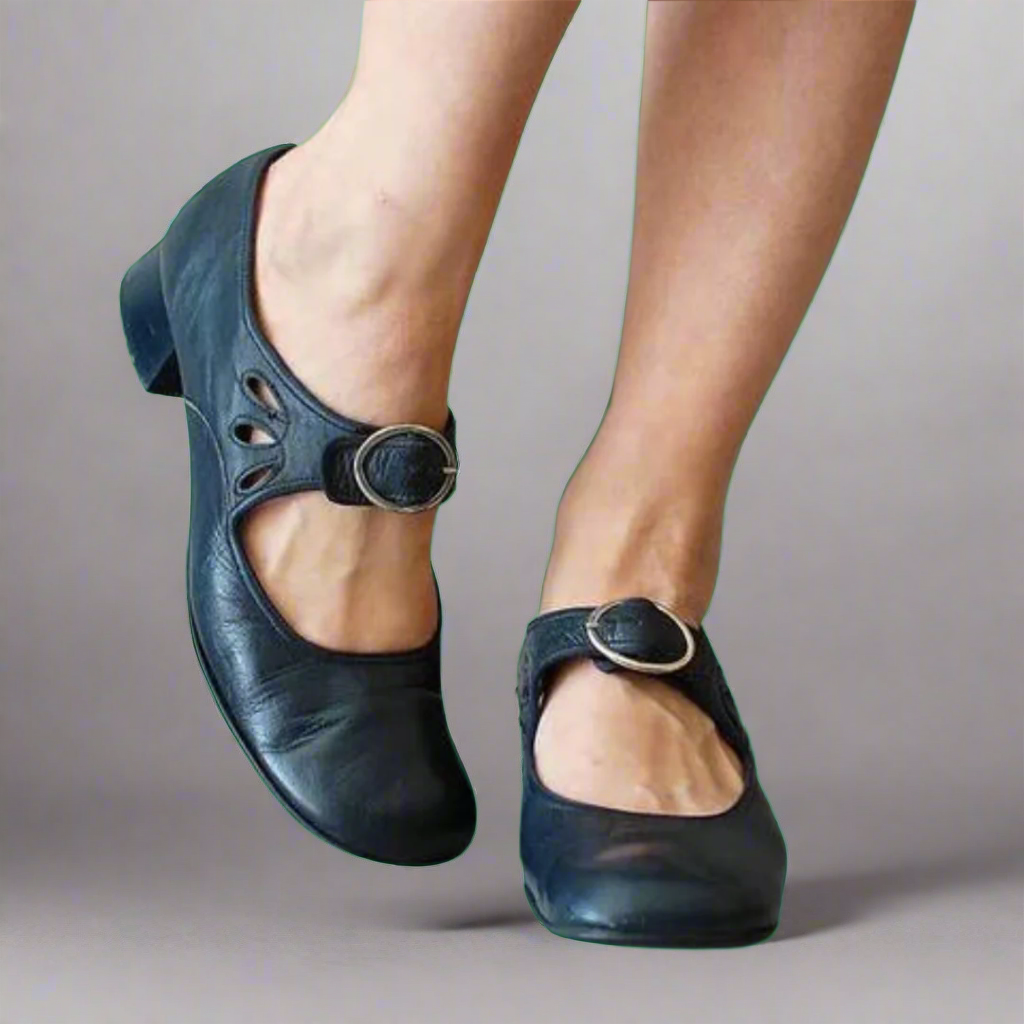 Katarzyna - Sandales orthopédiques en cuir avec semelle compensée confortable