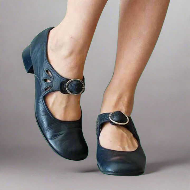 Katarzyna - Sandales orthopédiques en cuir avec semelle compensée confortable