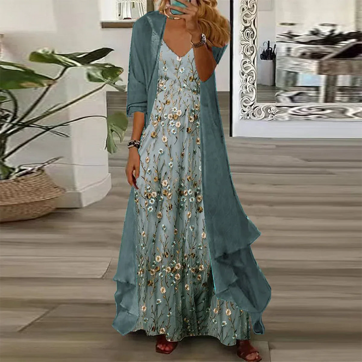 Klarysa – Robe longue avec une veste légère