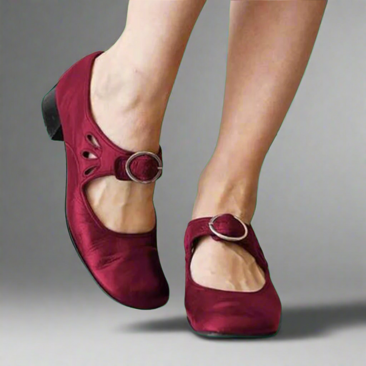 Katarzyna - Sandales orthopédiques en cuir avec semelle compensée confortable