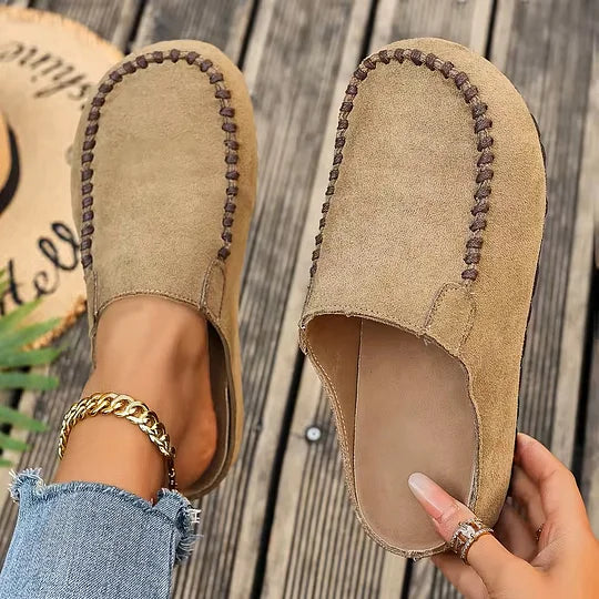 Qirena – Chaussons orthopédiques vintage en cuir