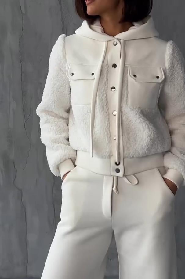 Lisette - Ensemble deux pièces sweat en laine d'agneau