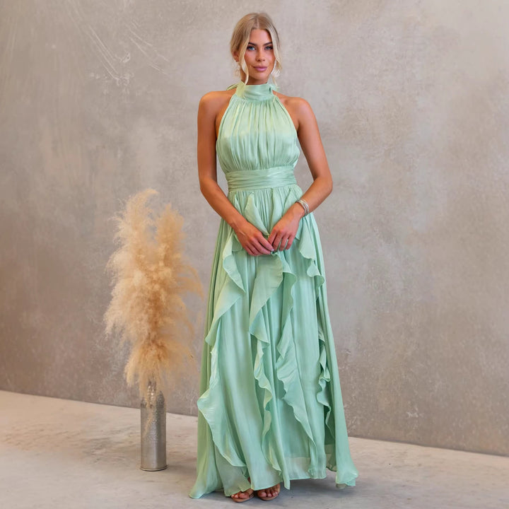 Robe longue Celestia à volants
