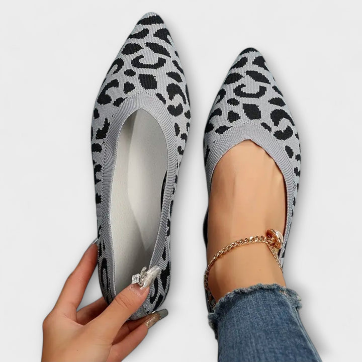 Irena - Chaussures imprimé léopard à motif pointu