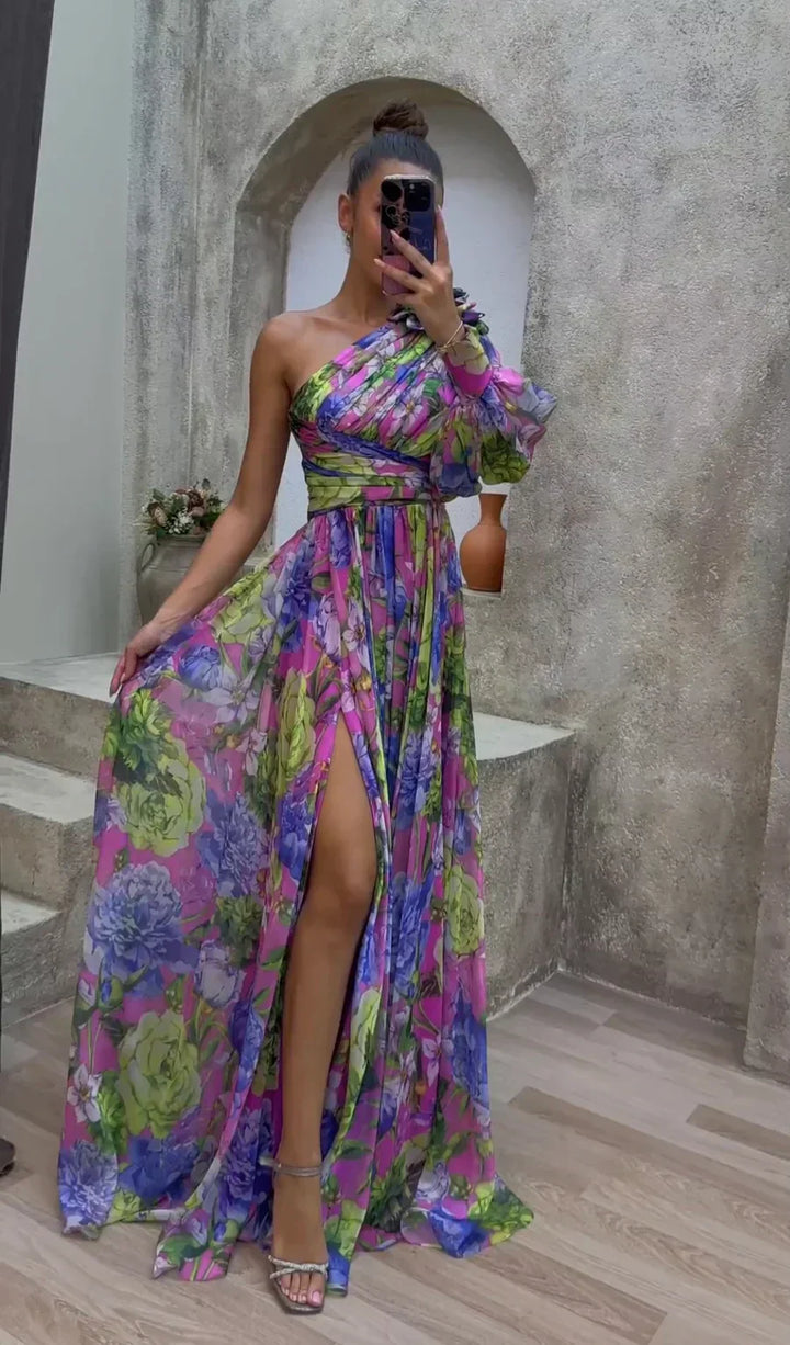 Evelyn™ | Robe dramatique fleurie