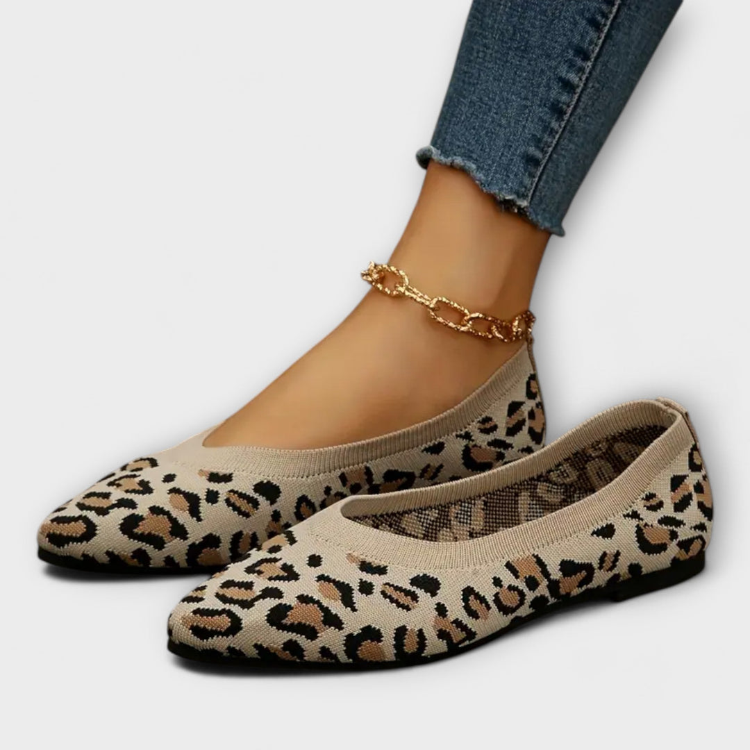 Irena - Chaussures imprimé léopard à motif pointu