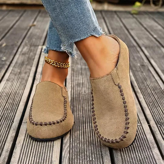Qirena – Chaussons orthopédiques vintage en cuir