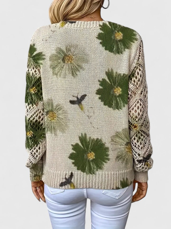 Wysława – Pull élégant avec des fleurs