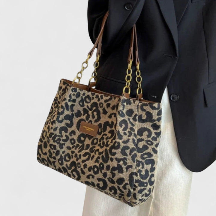 Dobrogosta – Sac shopping à motif léopard