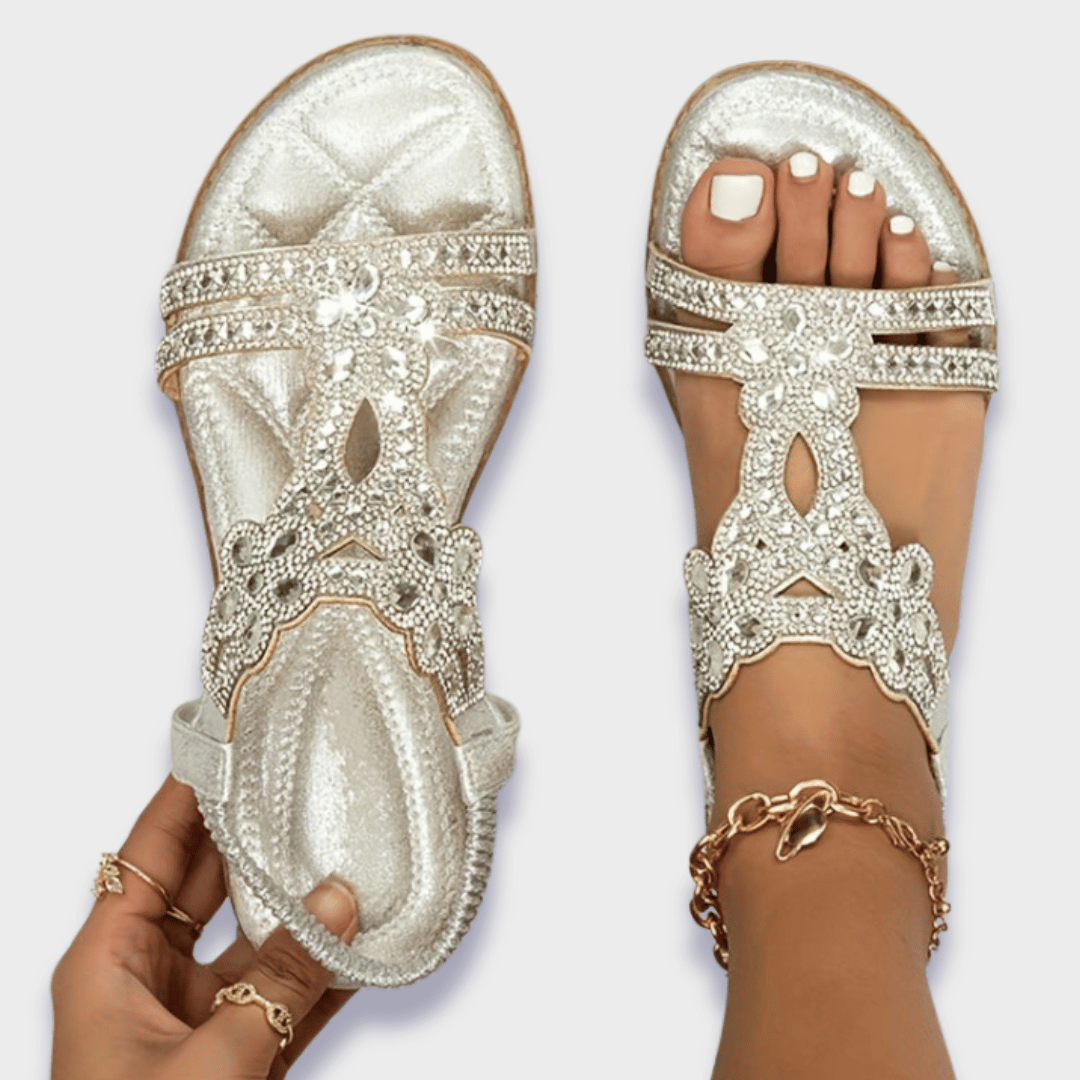 Elżbieta - Sandales boho orthopédiques en matériau haut de gamme