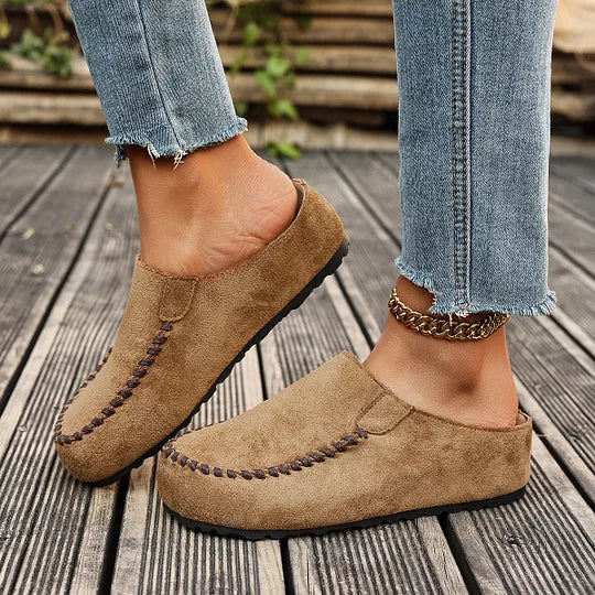 Qirena – Chaussons orthopédiques vintage en cuir