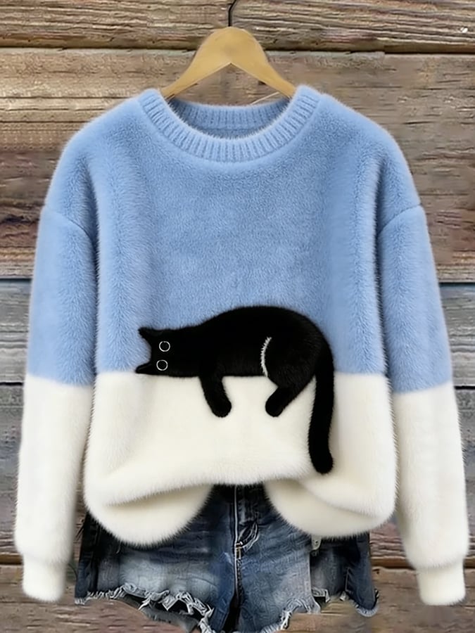 Ulmira – Sweat avec un chat graphique