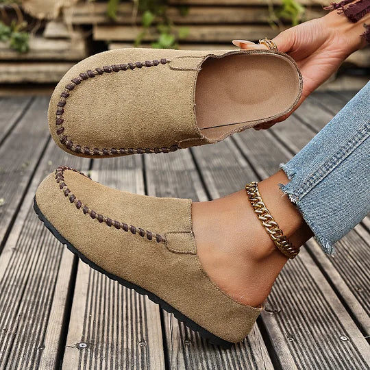 Qirena – Chaussons orthopédiques vintage en cuir