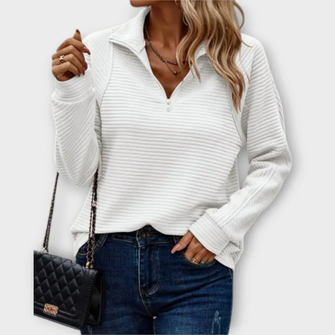 Beata – Sweat-shirt élégant avec fermeture éclair