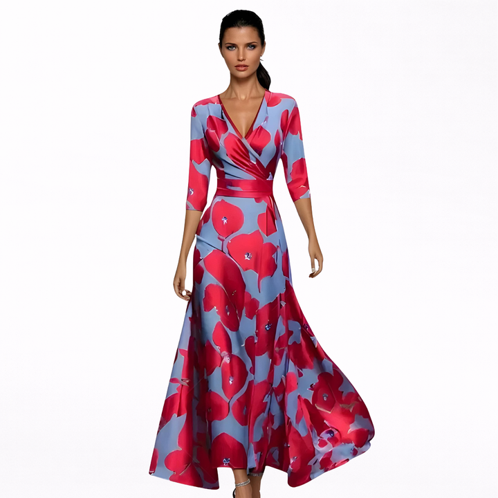 Émilie | Robe longue élégante à fleurs