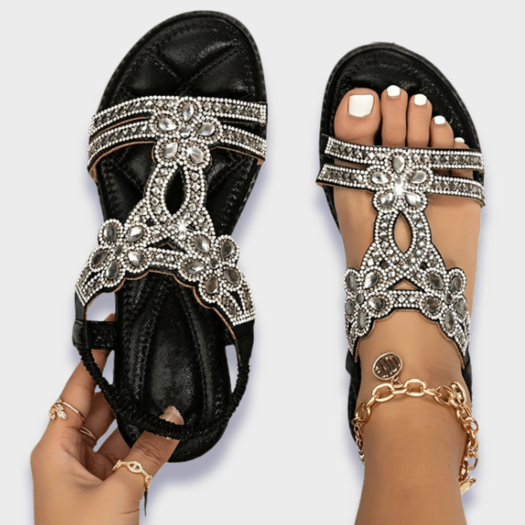 Elżbieta - Sandales boho orthopédiques en matériau haut de gamme