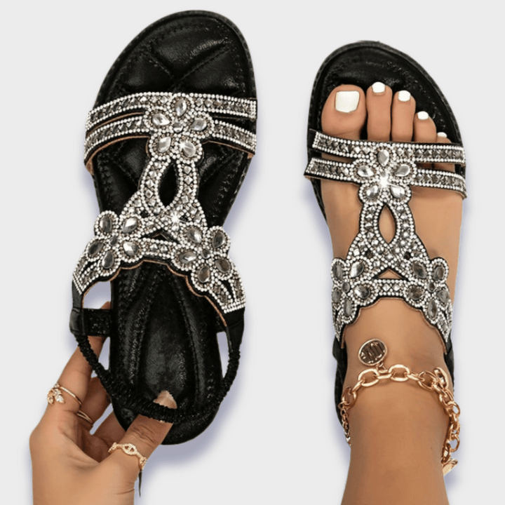 Elżbieta - Sandales boho orthopédiques en matériau haut de gamme