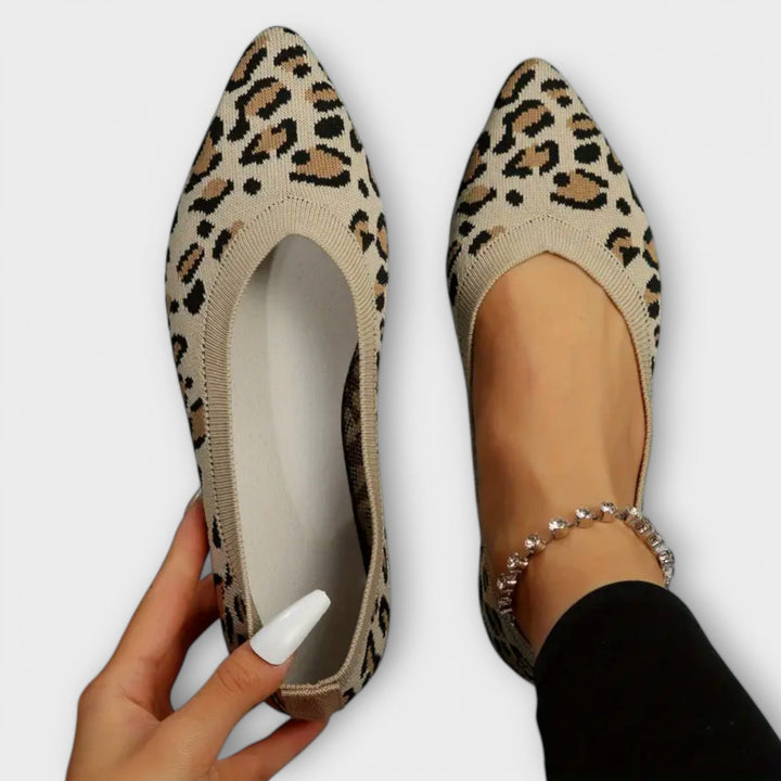 Irena - Chaussures imprimé léopard à motif pointu