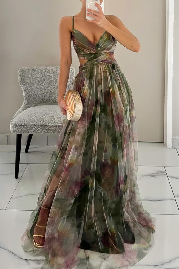 Gisèle | Charmante robe longue à motif floral