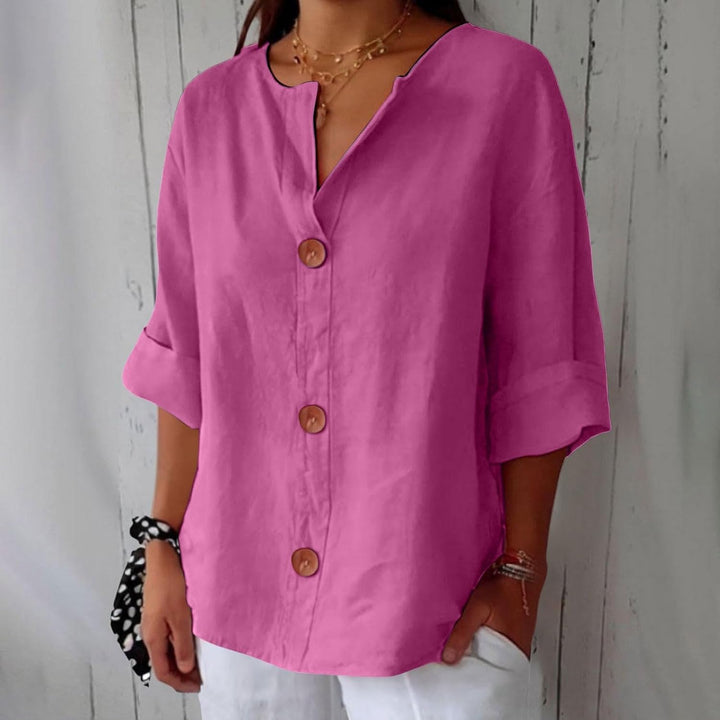 Ravenek – Chemise en coton et lin à col V
