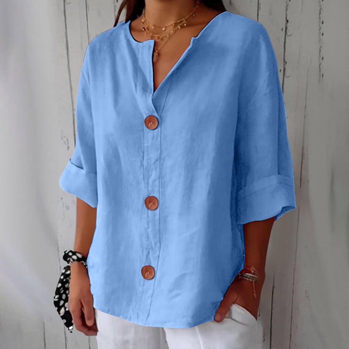 Ravenek – Chemise en coton et lin à col V