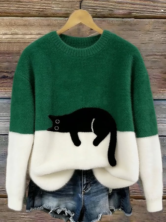 Ulmira – Sweat avec un chat graphique