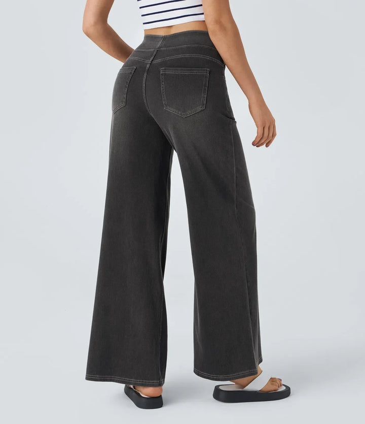 Wszemiła – Pantalon taille haute confortable