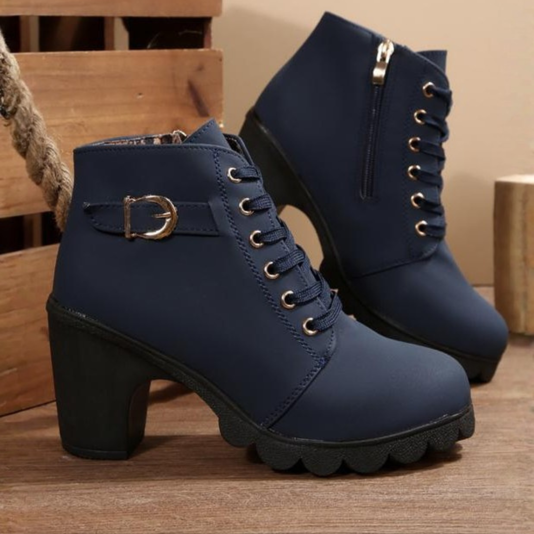 Tanitha – Bottines élégantes à lacets avec boucle en métal