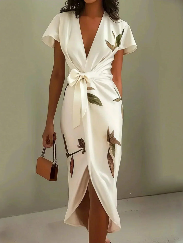 Elin™ - Robe portefeuille élégante à motif floral