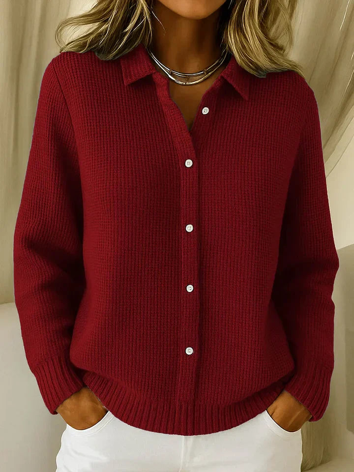 Maribella – Cardigan élégant avec col et manches longues
