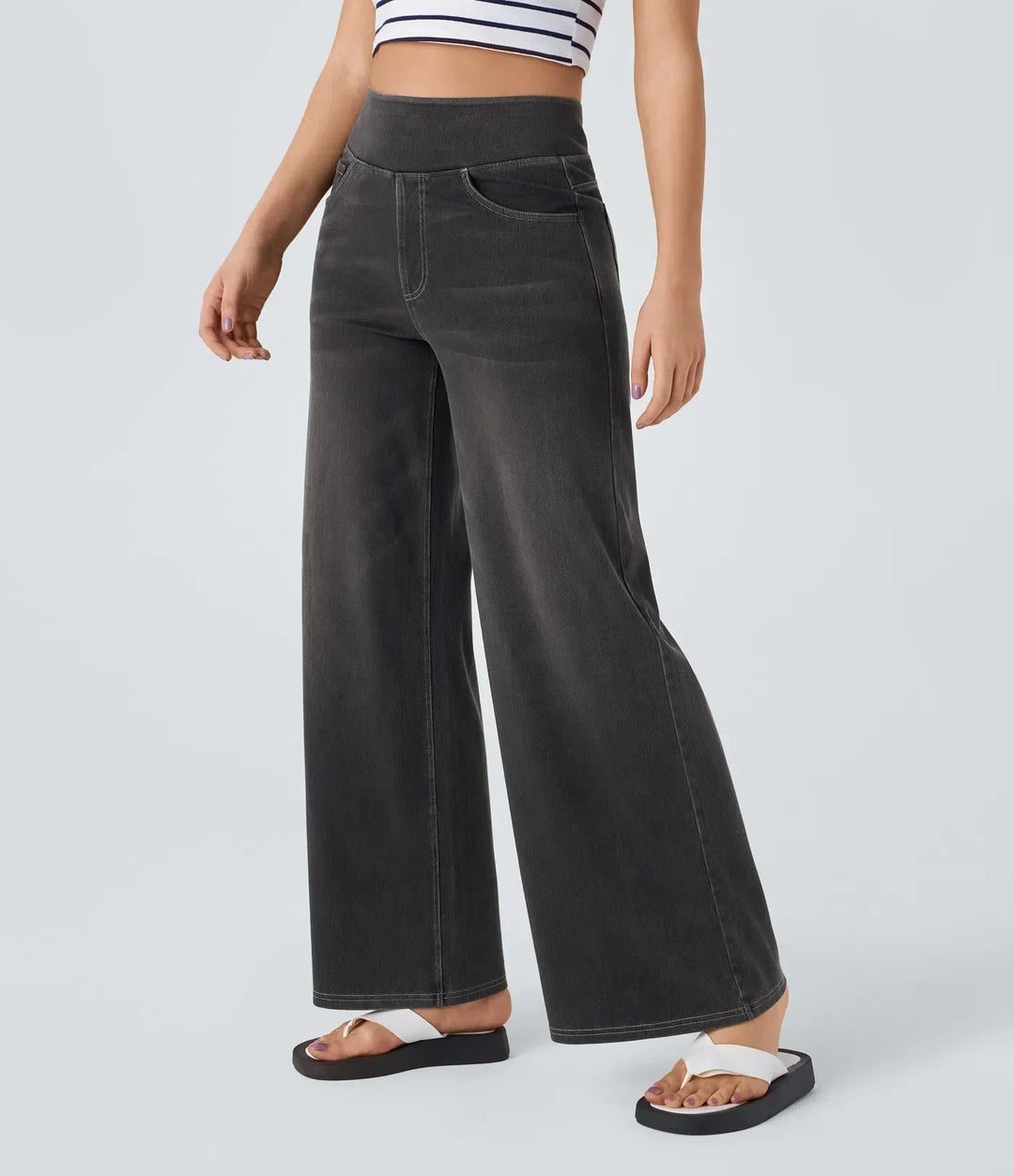Wszemiła – Pantalon taille haute confortable