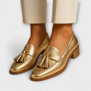 Clara | Mocassins Dorés