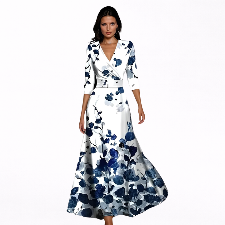 Émilie | Robe longue élégante avec des fleurs