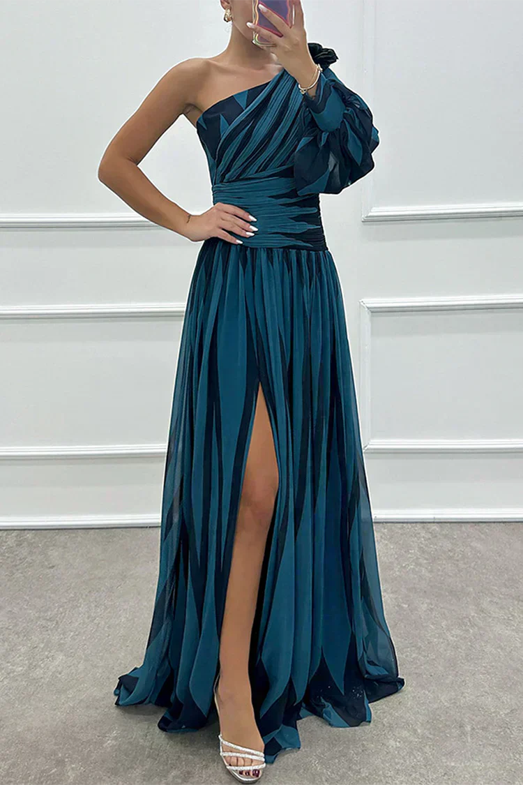 Shiloh - Robe longue rayée élégante avec une bretelle
