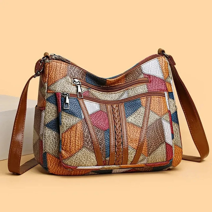 Sylwana – Sac patchwork en cuir vegan