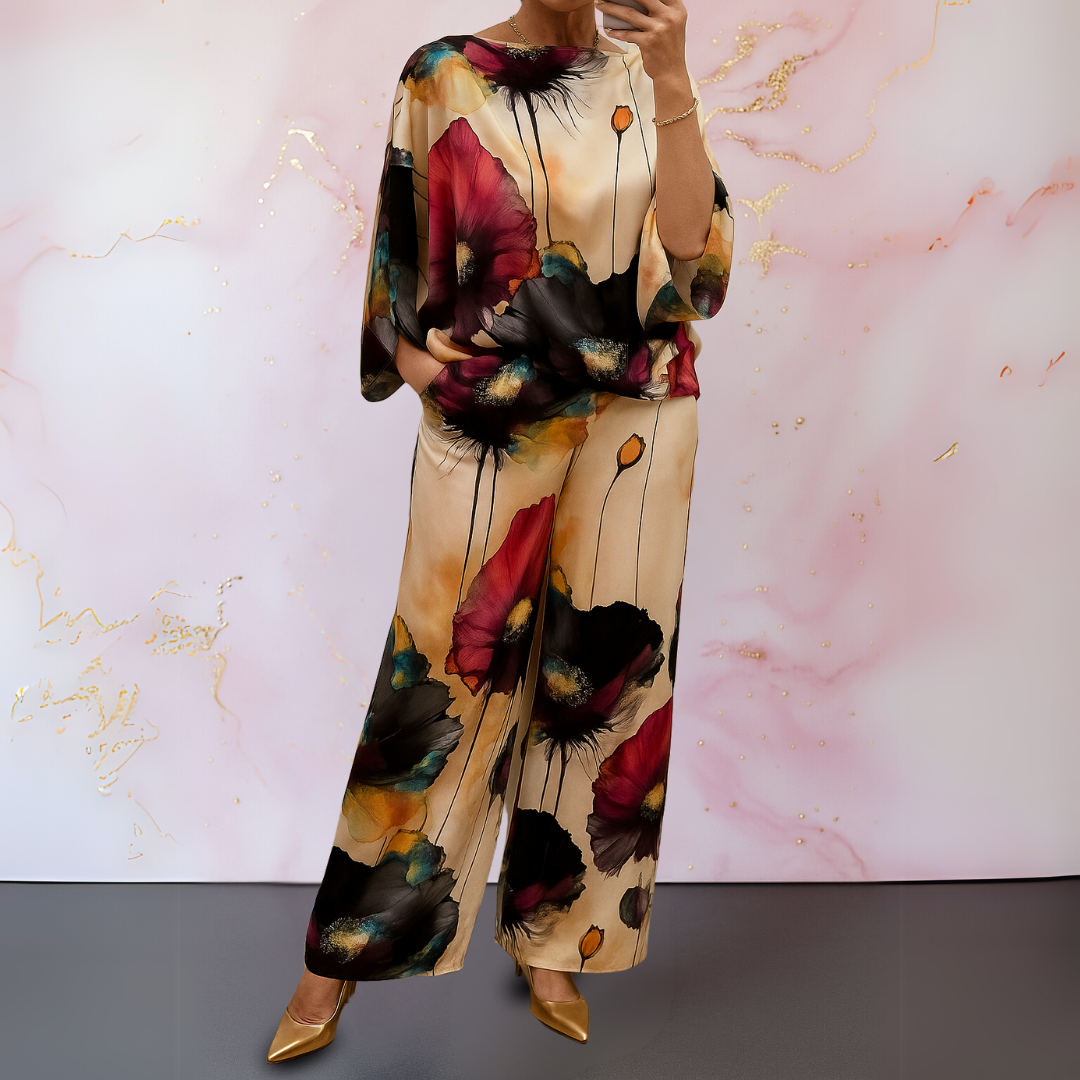 Marieta – Ensemble deux pièces en satin pour les femmes sûres d'elles