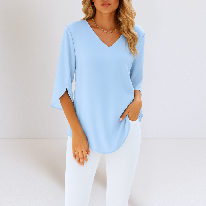 Bolesława – Blouse d'été avec décolleté et fentes