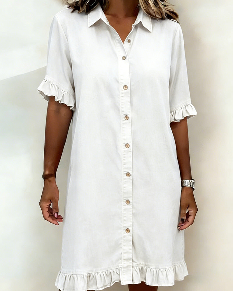 Robe en jean confortable avec vague flatteuse