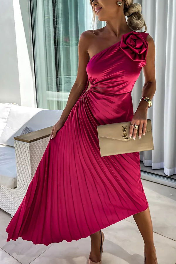 Eya™ | Robe longue florale élégante à une épaule