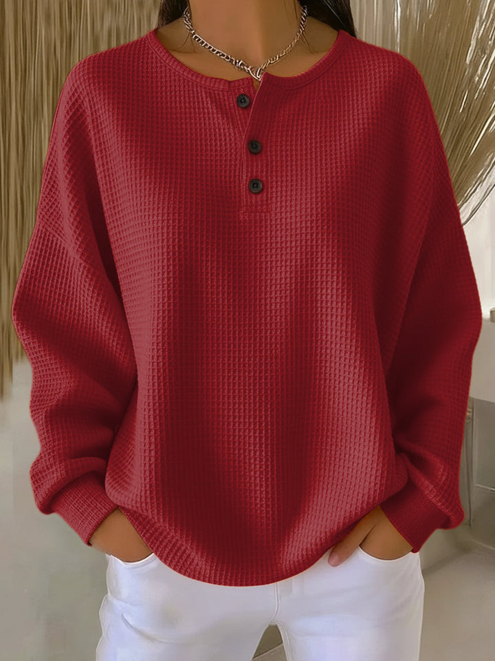 Kailani – Sweat gaufré au col élégant