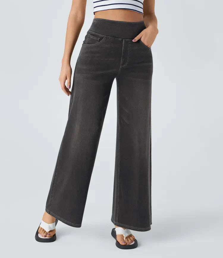Wszemiła – Pantalon taille haute confortable