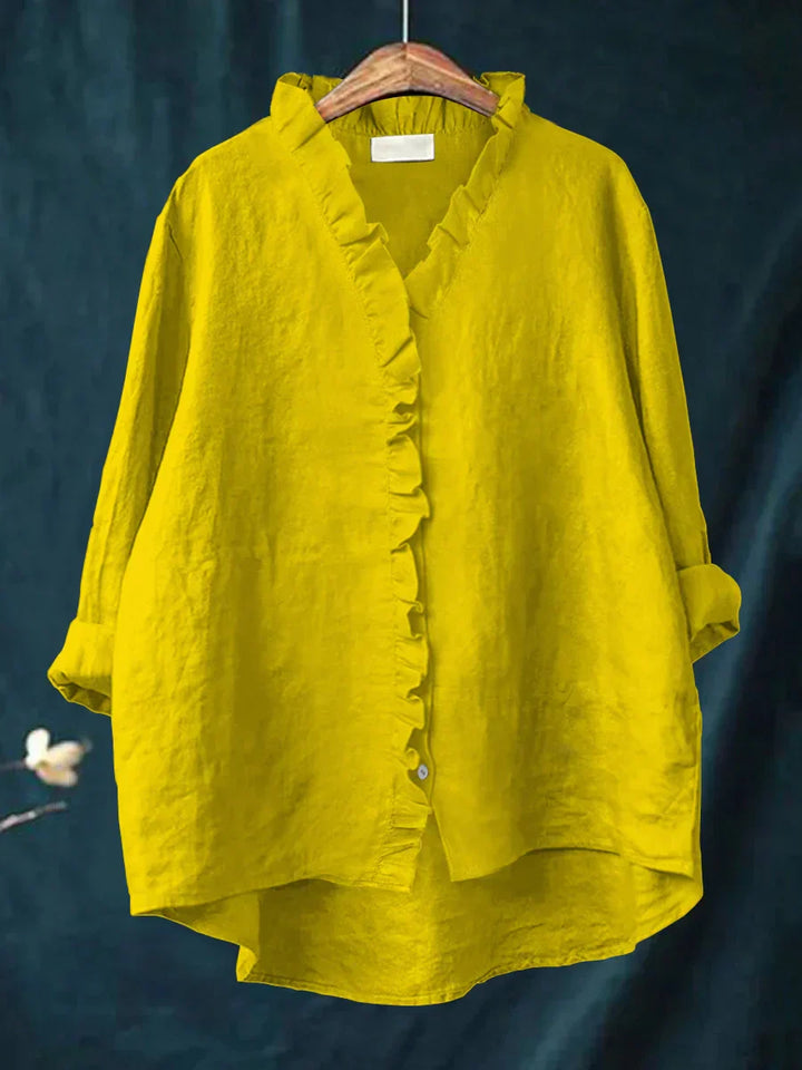 Anevia – Chemise à volants en coton et lin