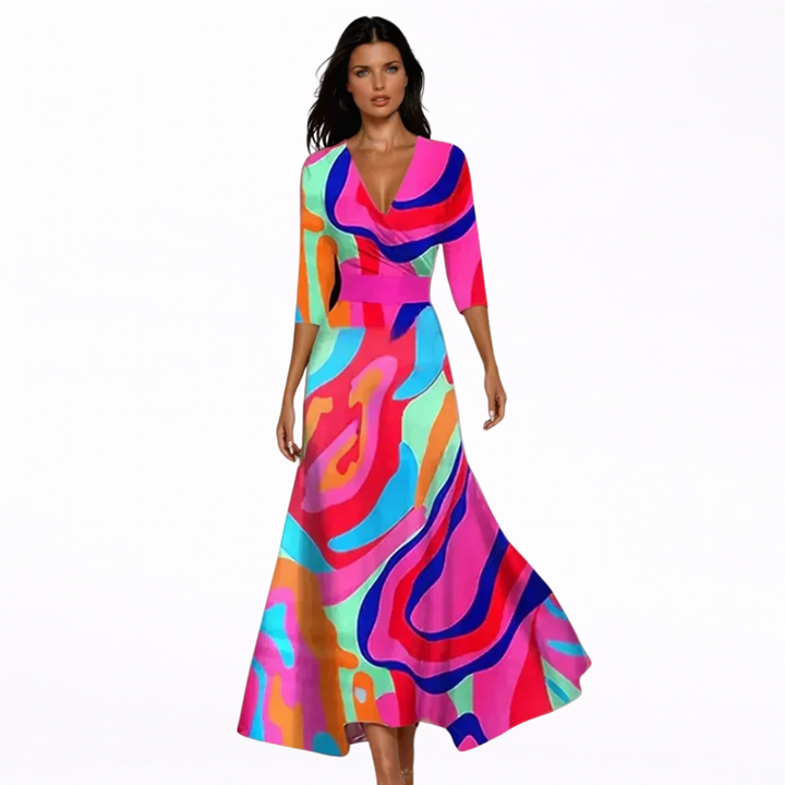 Émilie | Robe longue florale élégante